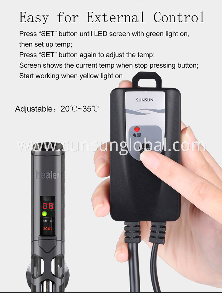 Sunsun 300w Mini Submersible Aquarium Heater Fish Tank